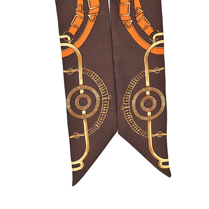 Hermes Silk Eperon D' Or Twilly 2 of 3
