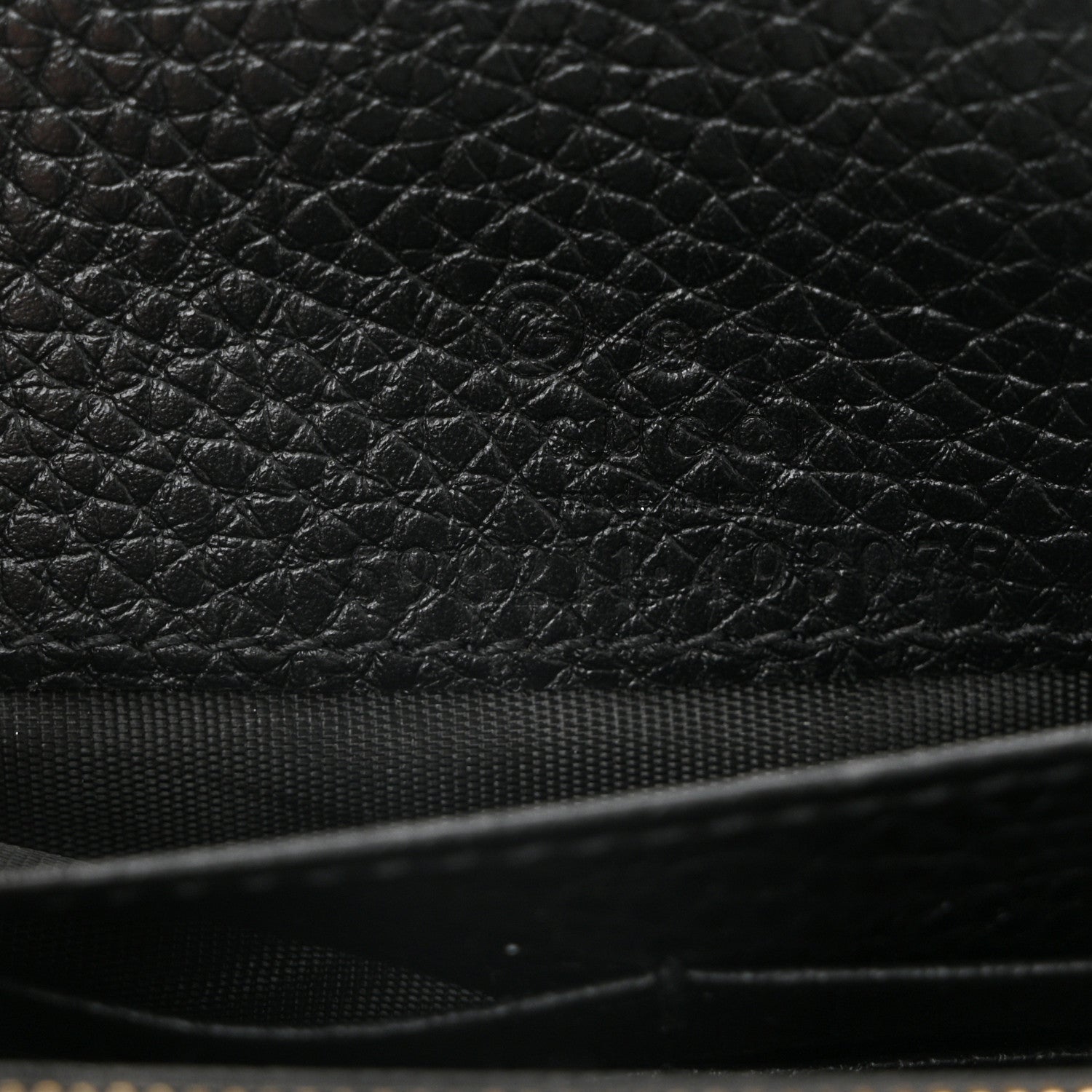 Gucci Pebbled Calfskin Soho Wallet On Chain Black 6 of 9