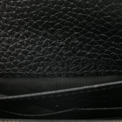 Gucci Pebbled Calfskin Soho Wallet On Chain Black 6 of 9