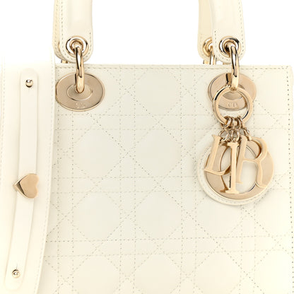 Christian Dior Lambskin Cannage Small My ABCDior Lady Dior White 8 of 11