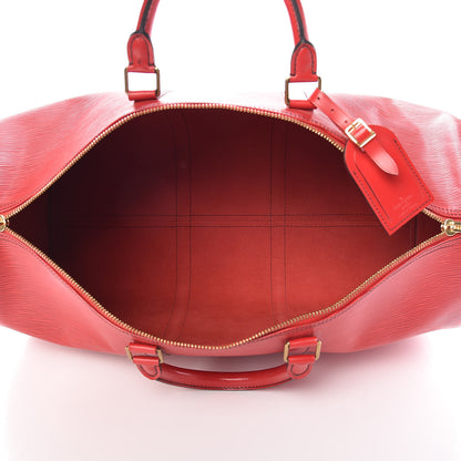 Louis Vuitton Epi Keepall 50 Castillan Red 5 of 13