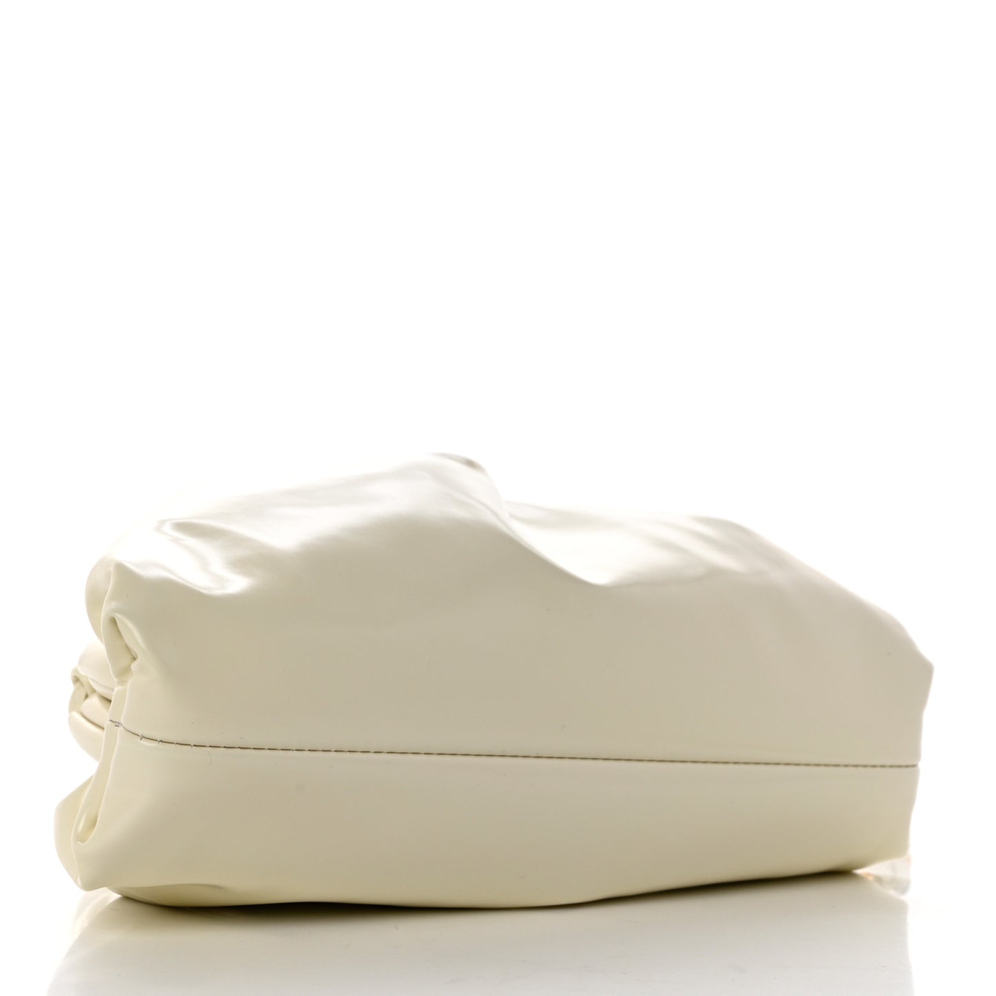BOTTEGA VENETA Spazzolato Calfskin The Mini Sphere Pouch White