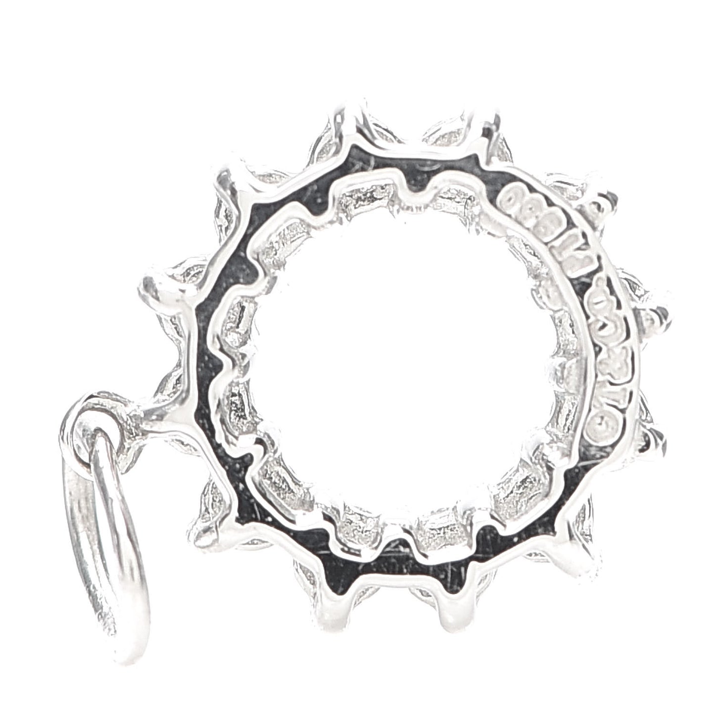 Platinum Diamond Circle Charm