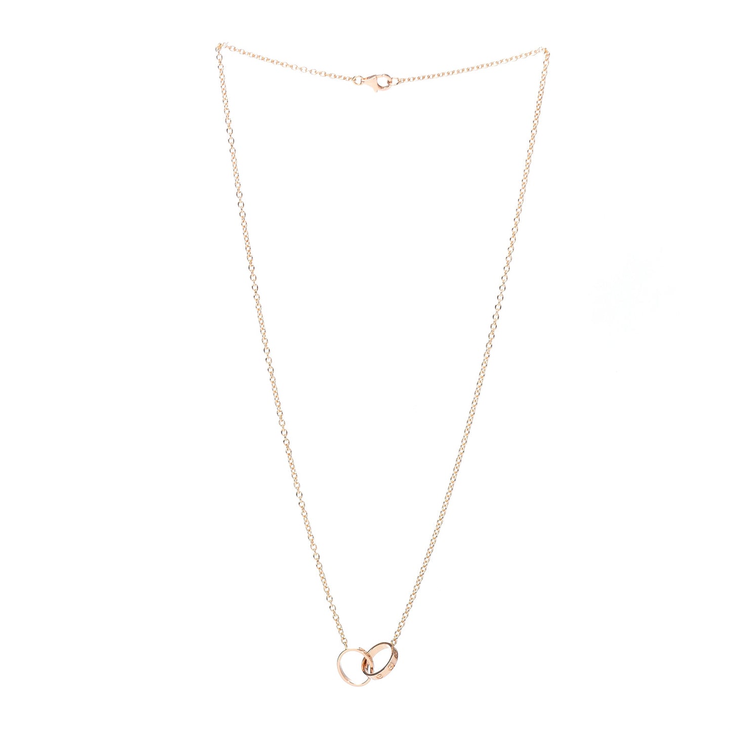 18K Pink Gold Interlocking LOVE Necklace