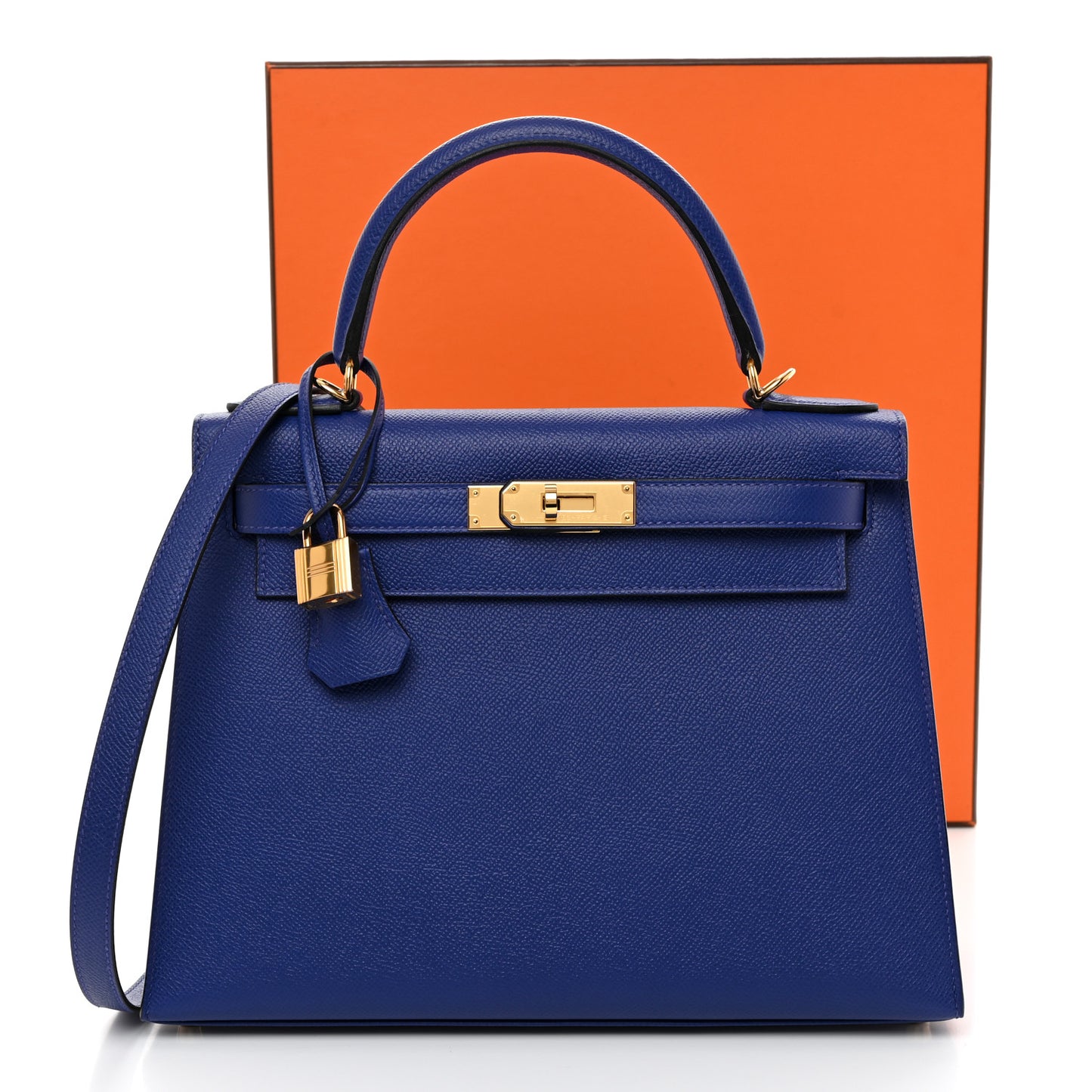 Epsom Kelly Sellier 28 Bleu Electrique