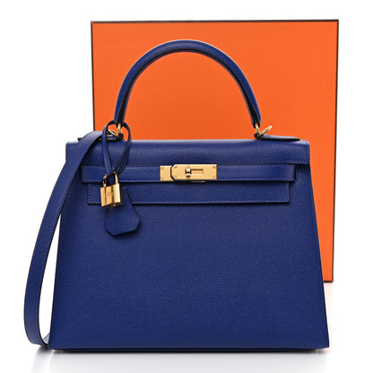 Hermes Epsom Kelly Sellier 28 Bleu Electrique 11 of 11