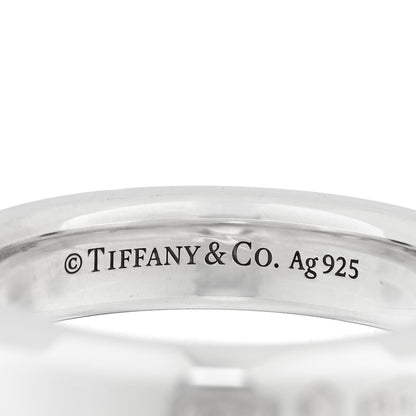 Tiffany Sterling Silver 1837 Makers Narrow Slice Ring 50 5.5 4 of 5