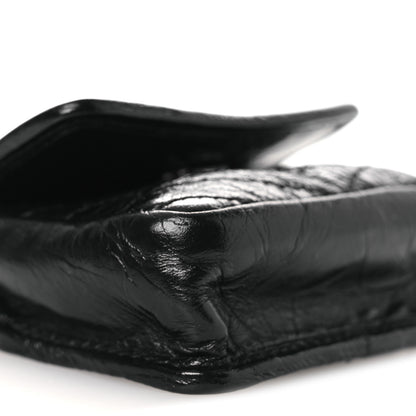 Saint Laurent Crinkled Calfskin Matelasse Monogram Niki Airpods Holder Micro Bag Black 9 of 11