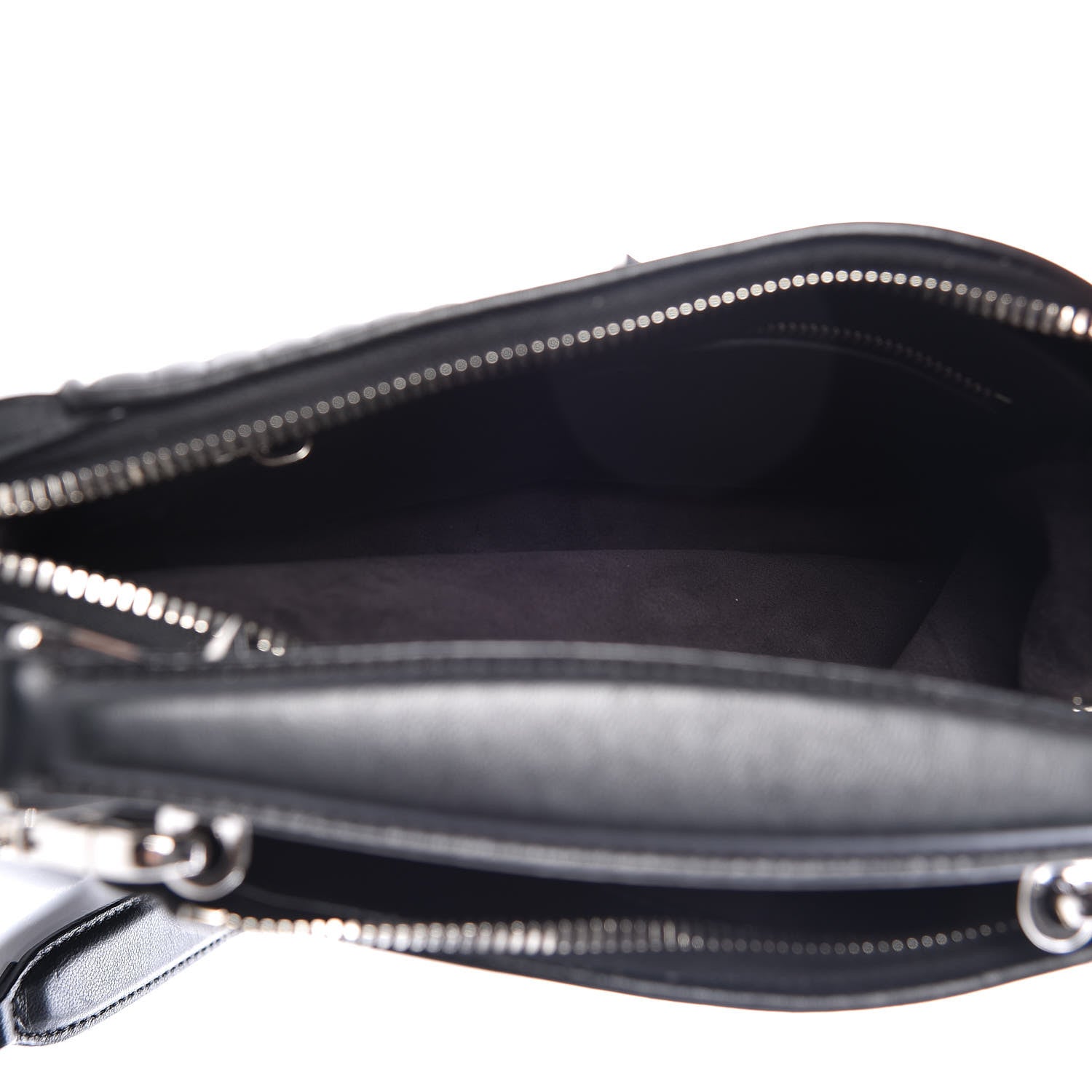 Fendi Shiny Nappa Trapuntata Small DotCom Click Top Handle Chain Satchel Black 6 of 13