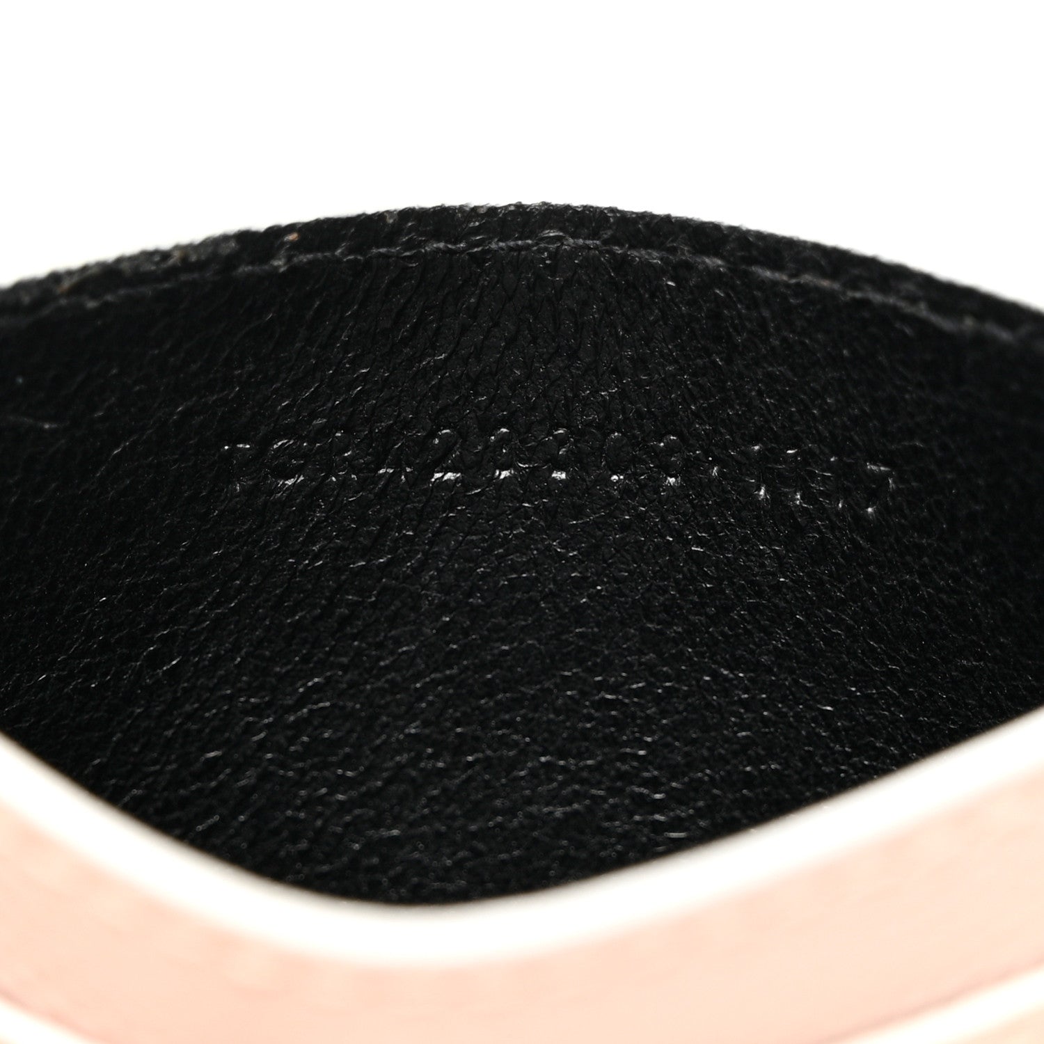 Saint Laurent Grain De Poudre Monogram Credit Card Case Rose 7 of 7
