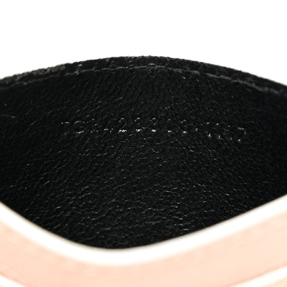 Saint Laurent Grain De Poudre Monogram Credit Card Case Rose 7 of 7