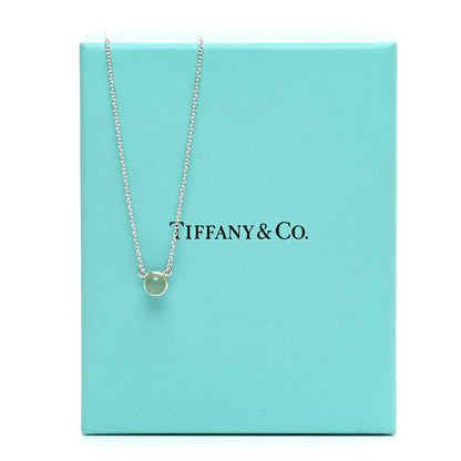 Tiffany Sterling Silver Aventurine Elsa Peretti Color by the Yard Pendant Necklace 5 of 5