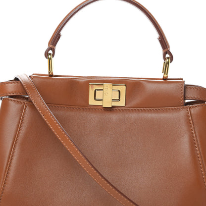 Fendi Nappa Mini Peekaboo Iconic Satchel Corteccia 9 of 15