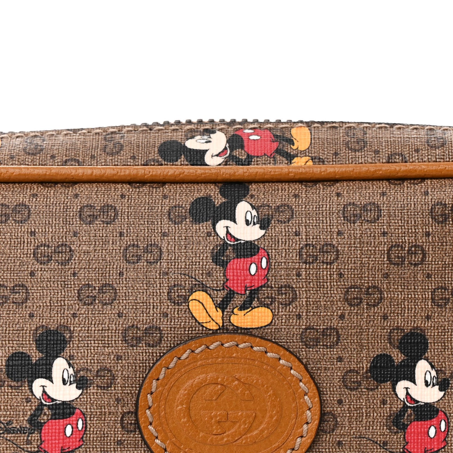 X DISNEY Mini Vintage GG Supreme Monogram Mickey Mouse Small Belt Bag 90 36 Beige Vintage Sun Oil