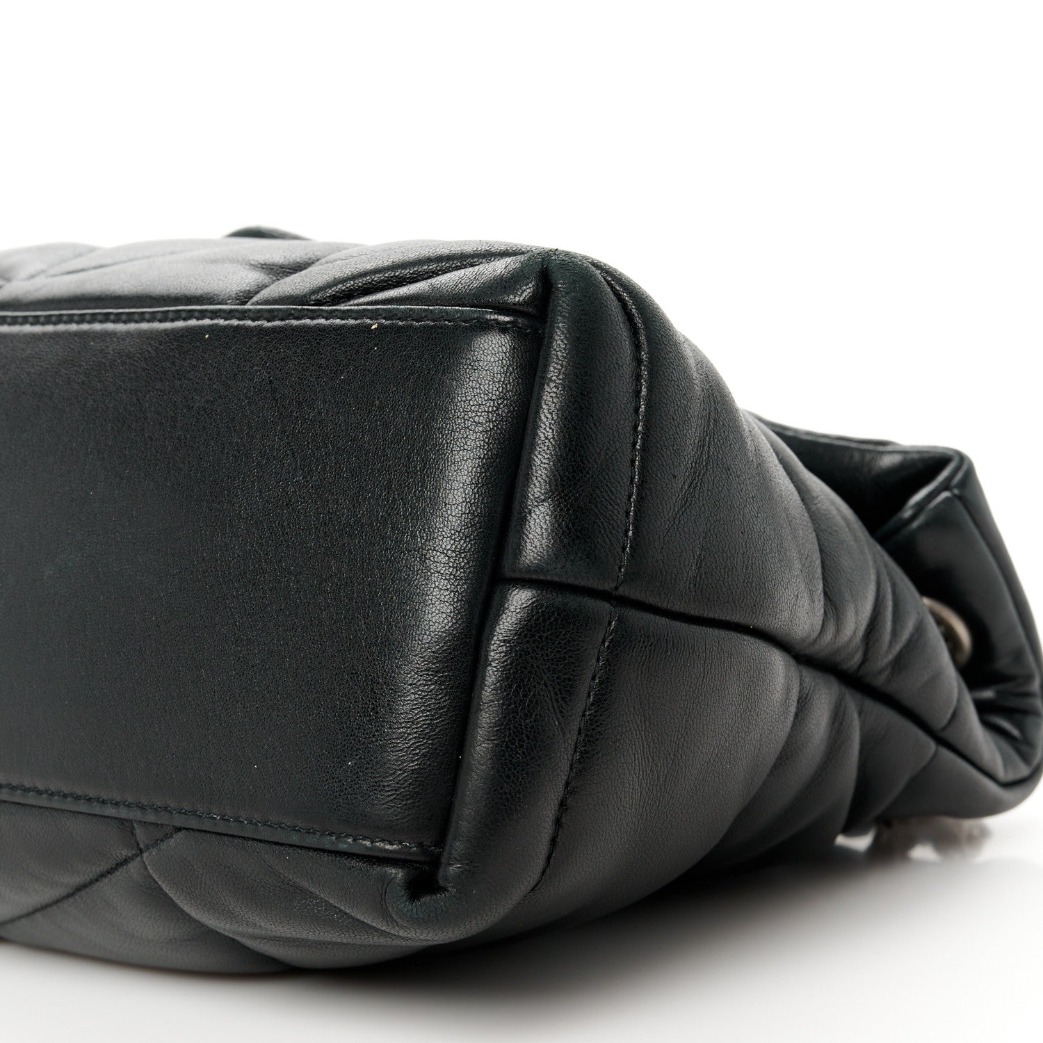 Saint Laurent Lambskin Quilted Small Loulou Puffer Monogram Chain Satchel Black 11 of 11