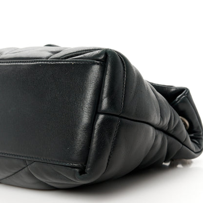 Saint Laurent Lambskin Quilted Small Loulou Puffer Monogram Chain Satchel Black 11 of 11