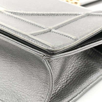 Christian Dior Metallic Grained Calfskin Medium Diorama Flap Bag Steel 12 of 15