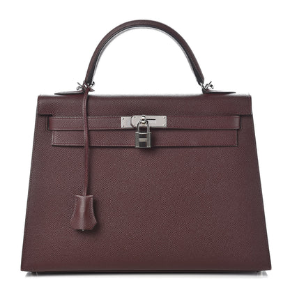 Hermes Epsom Kelly Sellier 32 Bordeaux 1 of 37