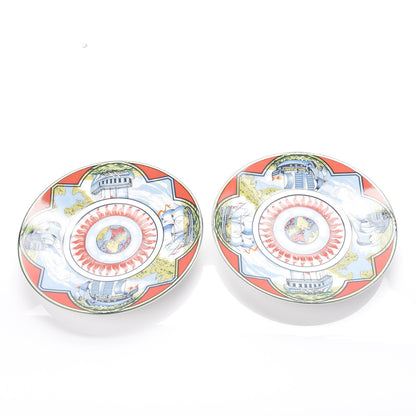 Hermes Porcelain Patchwork Tea Cup And Saucer Set of 2 2 of 6