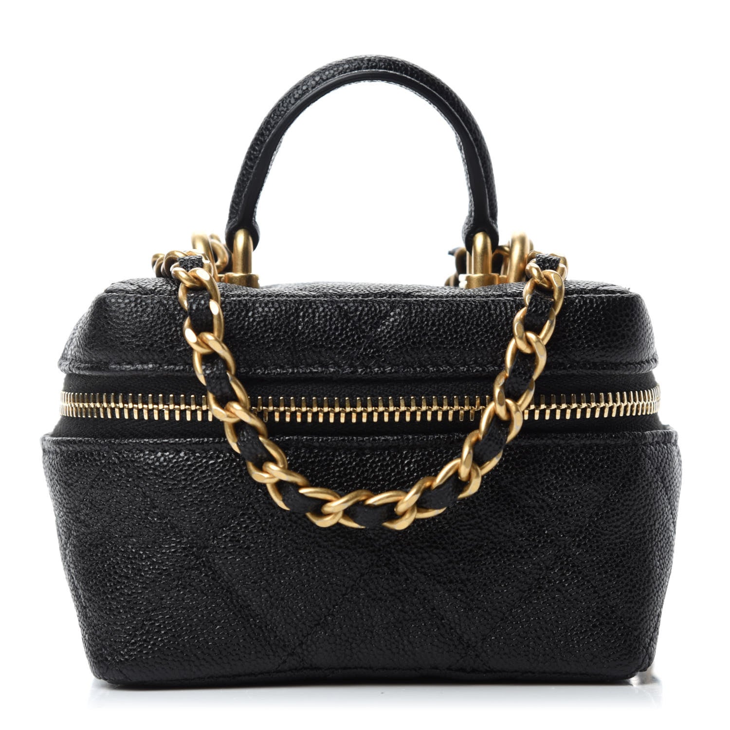 Chanel Caviar Quilted Mini Top Handle Vanity With Chain Black 1 of 11