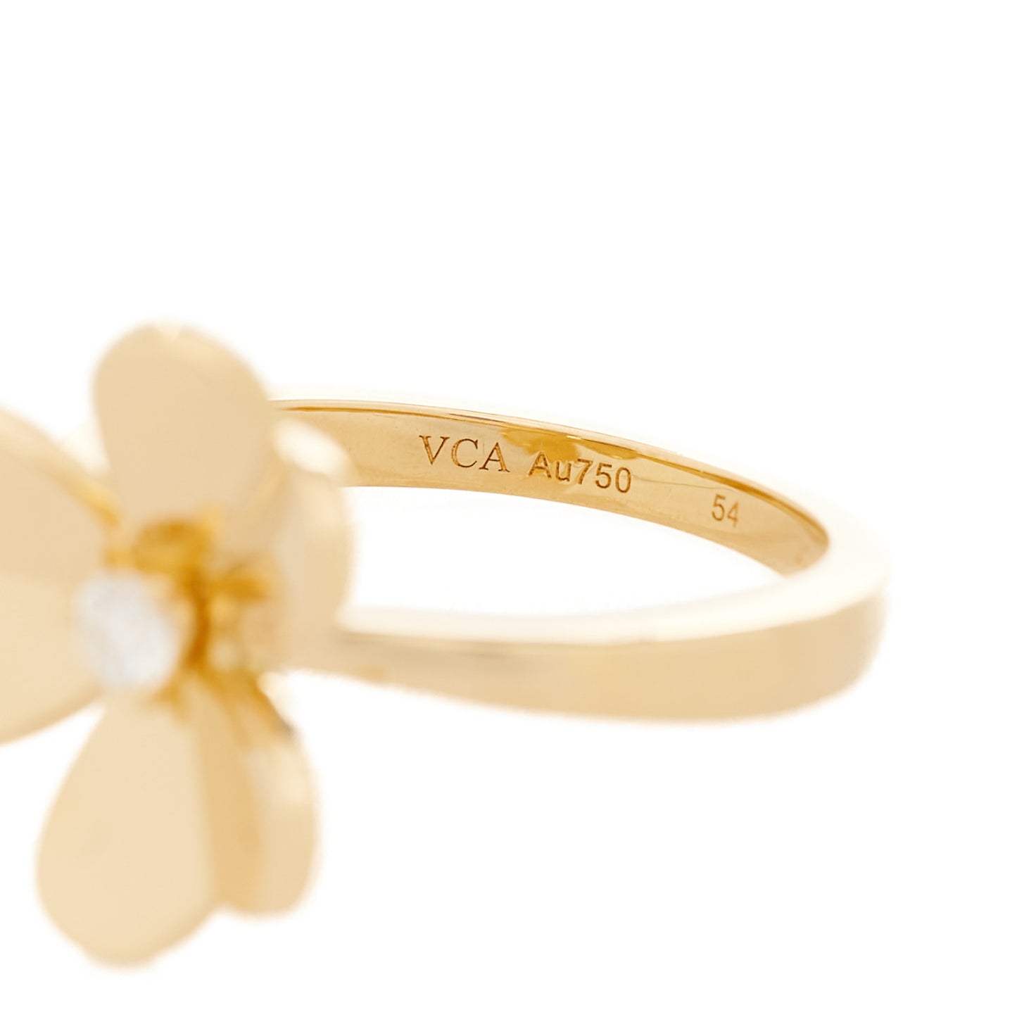 18K Yellow Gold Diamond Small Frivole Ring 54 6.75