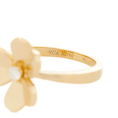 Van Cleef & Arpels 18K Yellow Gold Diamond Small Frivole Ring 54 6.75 5 of 6