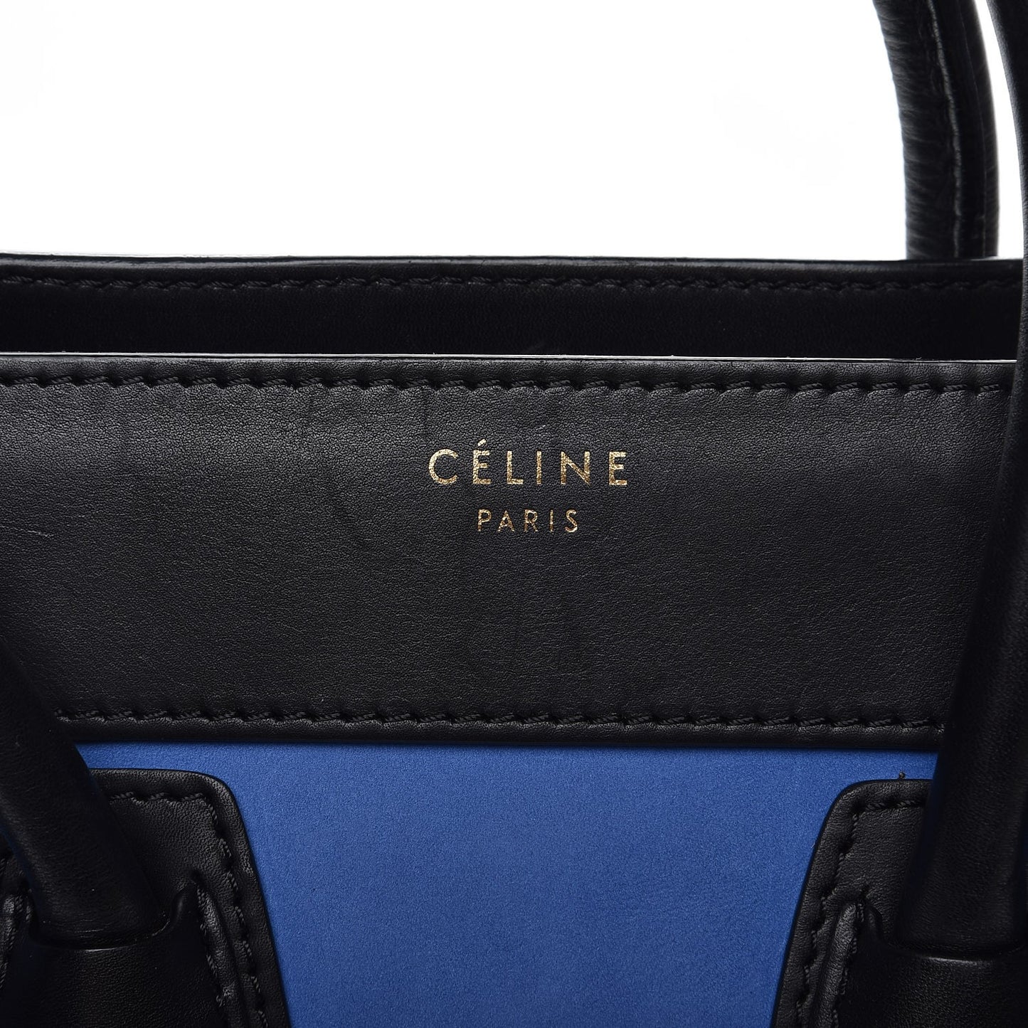 Calfskin Nubuck Suede Micro Tri-Color Luggage Blue