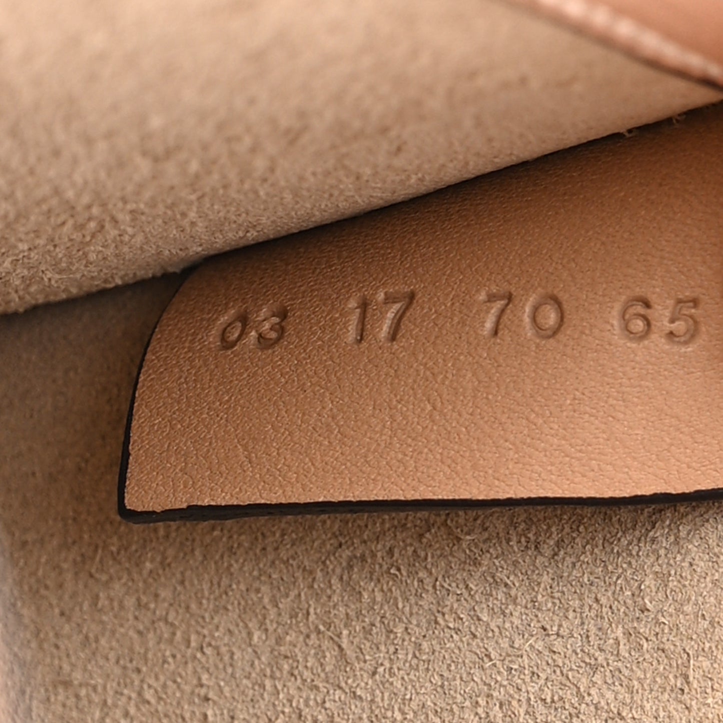 Calfskin Suede Small Nile Bracelet Bag Biscotti Beige