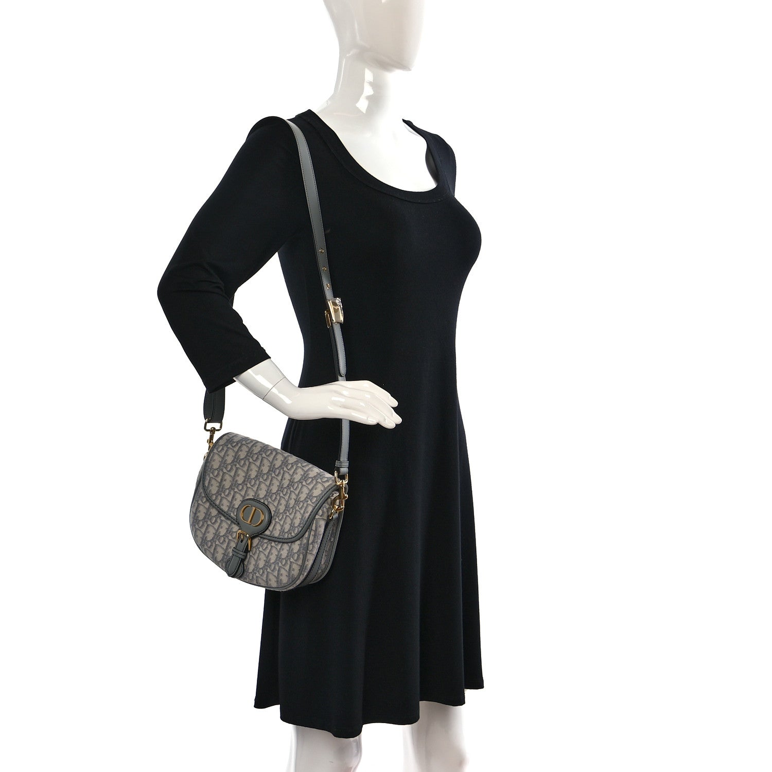 Christian Dior Oblique Medium Bobby Flap Gray 2 of 10