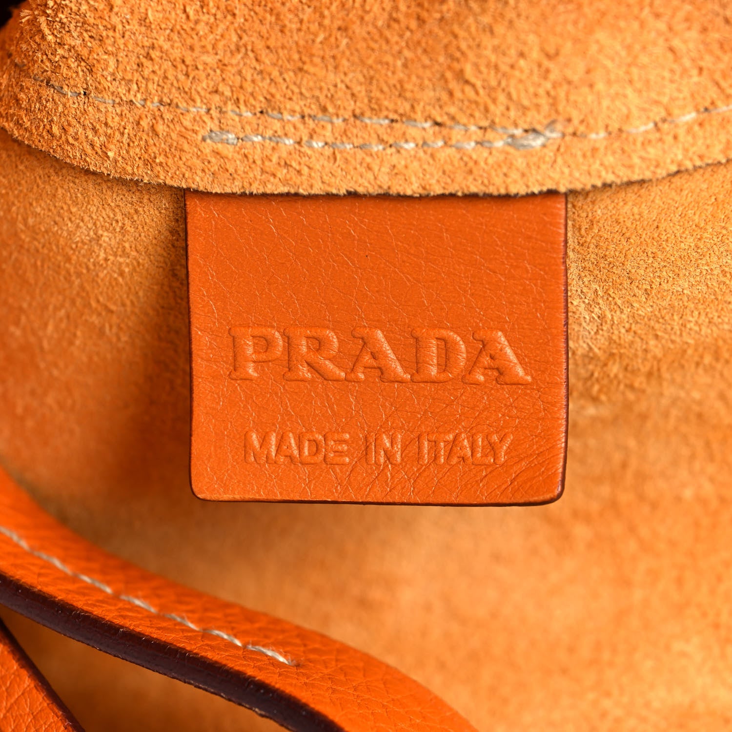 Prada Vitello Daino Tote Papaya 6 of 15