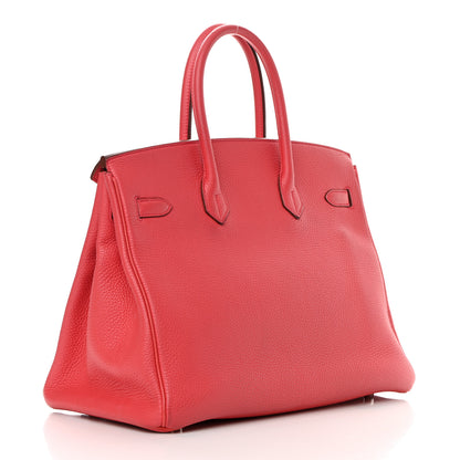 Hermes Taurillon Clemence Birkin 35 Rose Jaipur 2 of 23