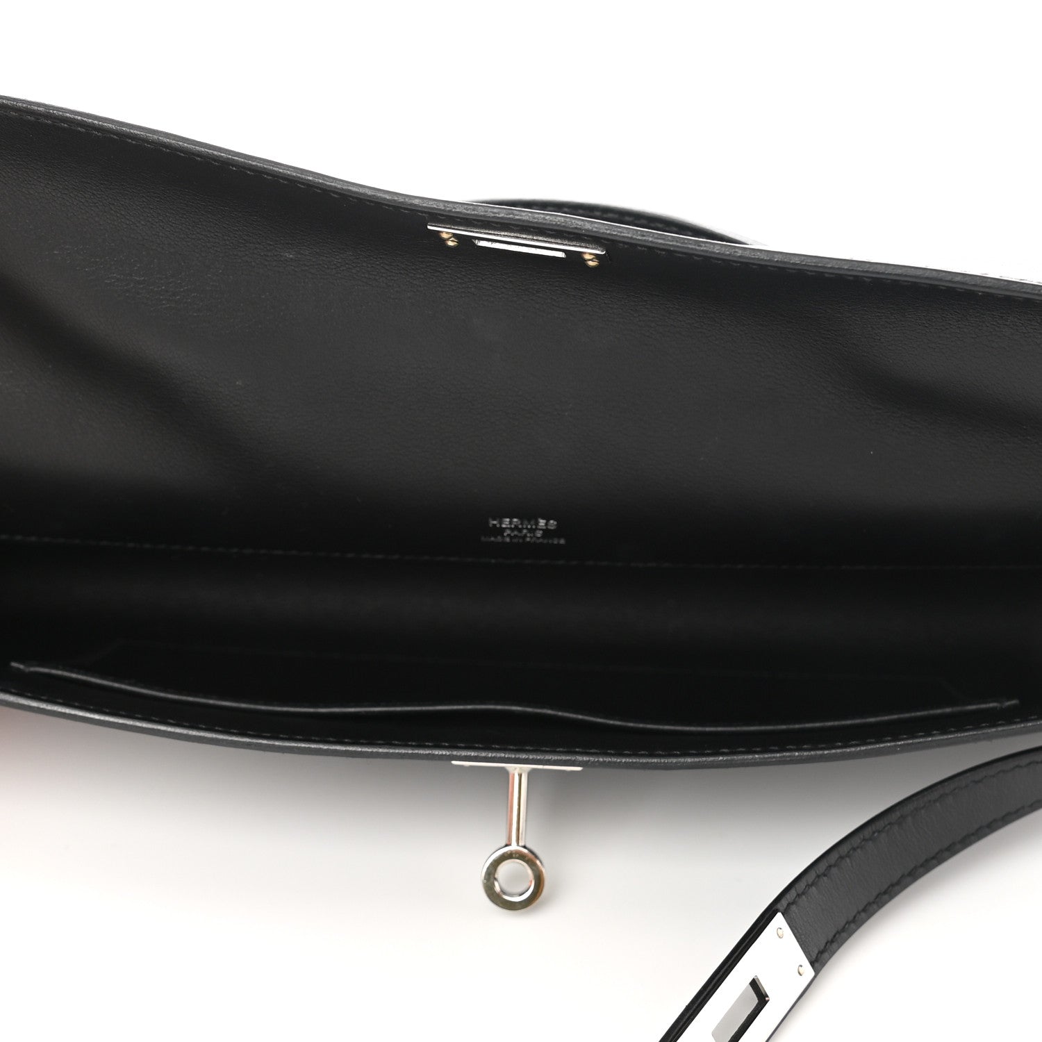 Hermes Swift Kelly Cut Clutch Pochette Black 5 of 9