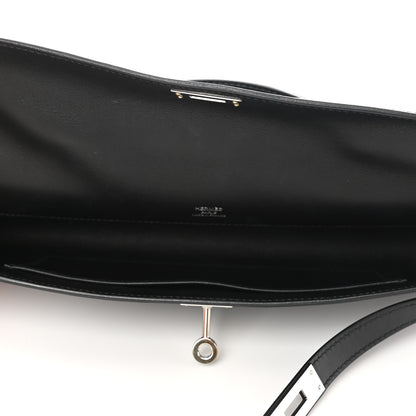 Hermes Swift Kelly Cut Clutch Pochette Black 5 of 9