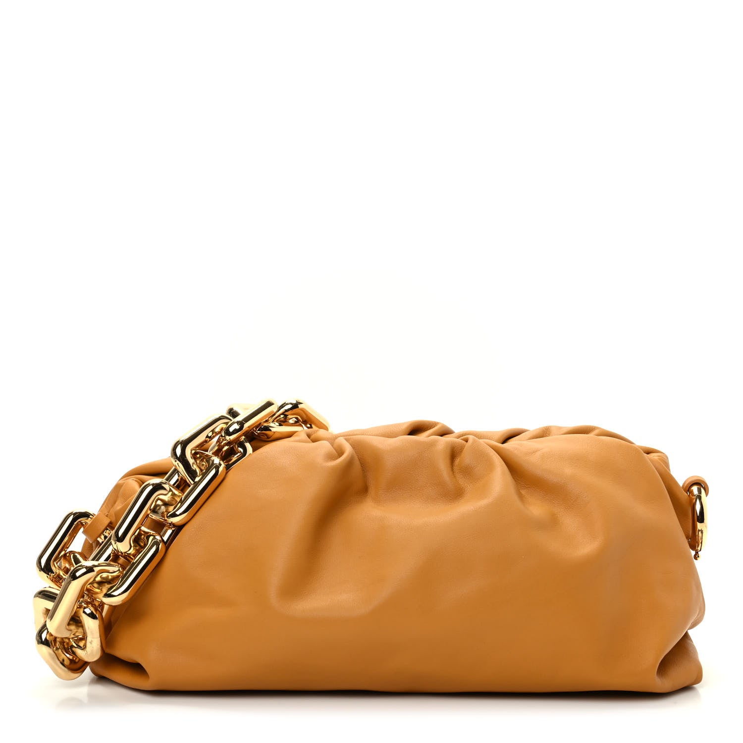 Bottega Veneta Calfskin The Pouch Chain Ocra 1 of 9