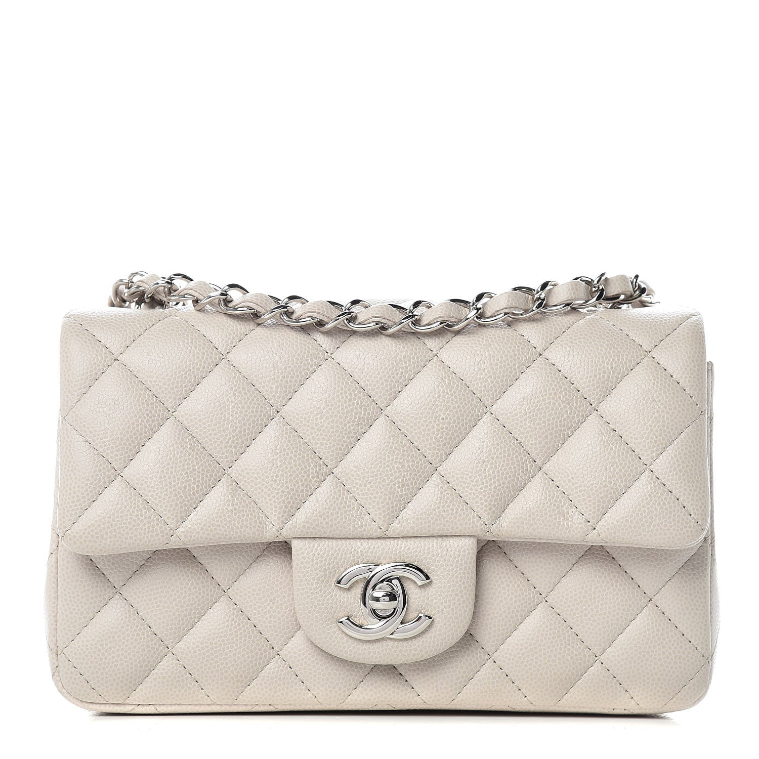 Chanel Caviar Quilted Mini Rectangular Flap Ivory 1 of 11