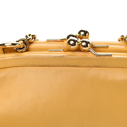 Dolce & Gabbana Calfskin Kiss Lock Frame Chain Bag Yellow 14 of 16
