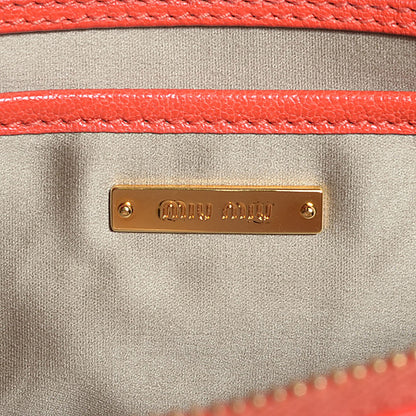 Miu Miu Goatskin Madras Bauletto Mardarino 6 of 9