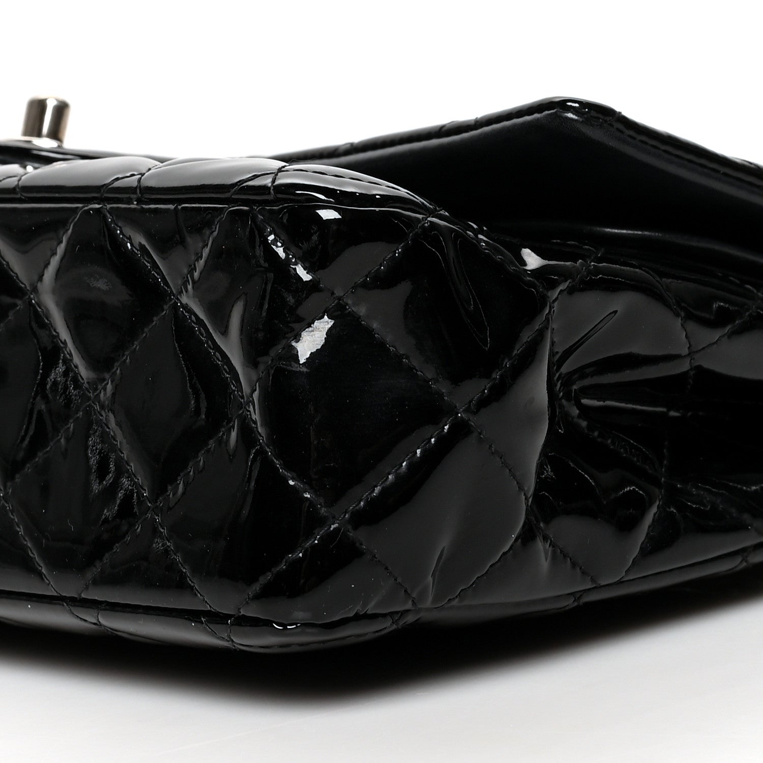 Chanel Patent Quilted Medium Double Flap Black 10 of 11