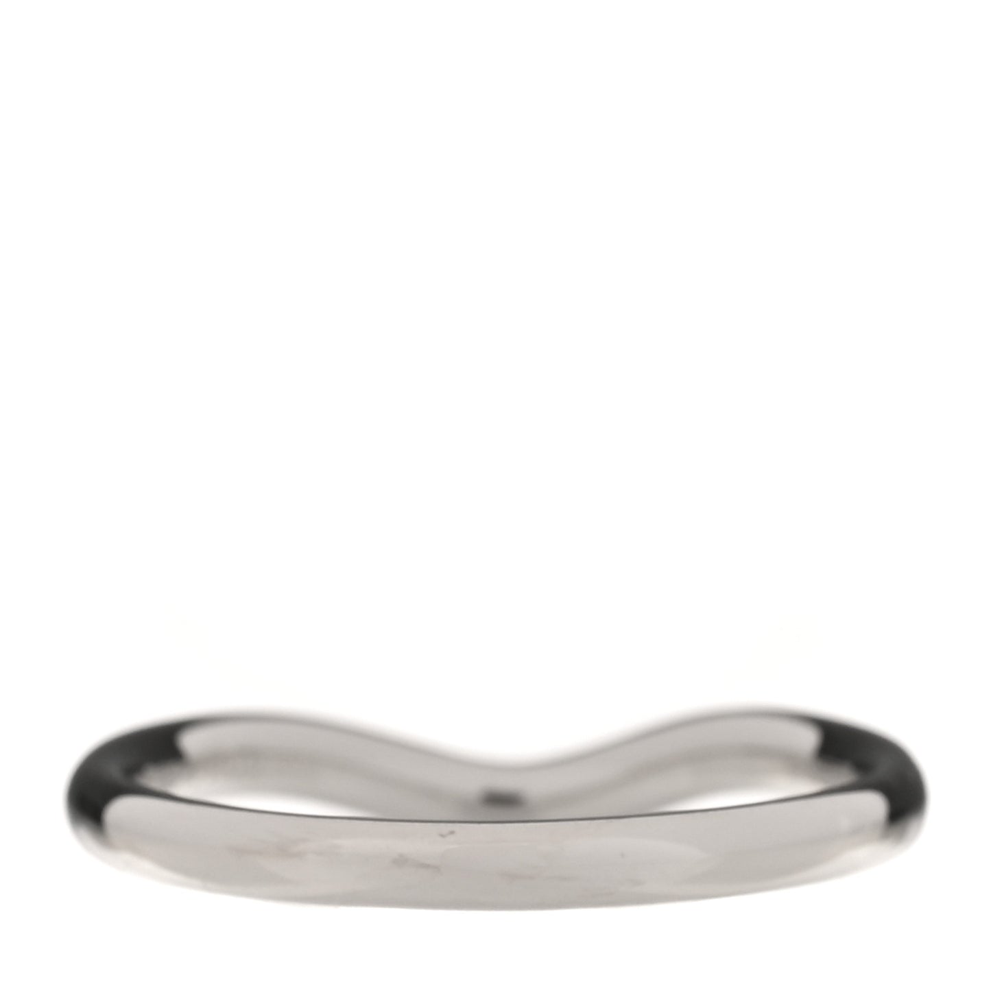 Platinum Diamond Elsa Peretti Curved Wedding Band Ring 53 6.5