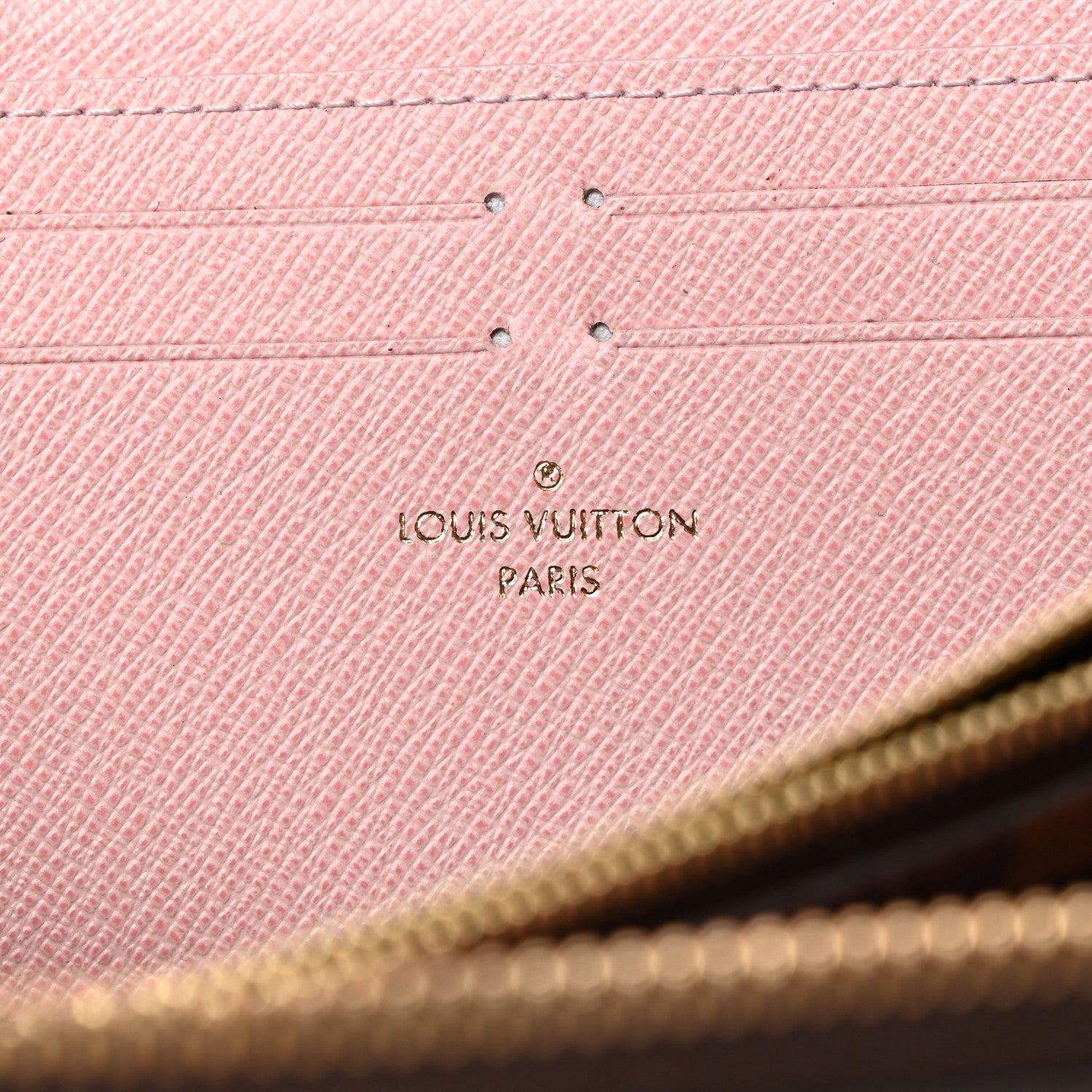 Louis Vuitton Damier Ebene Clemence Wallet Rose Ballerine 6 of 7