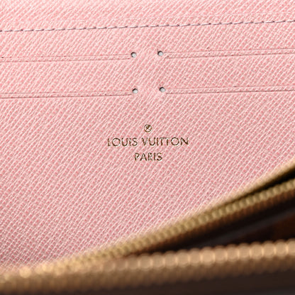 Louis Vuitton Damier Ebene Clemence Wallet Rose Ballerine 6 of 7