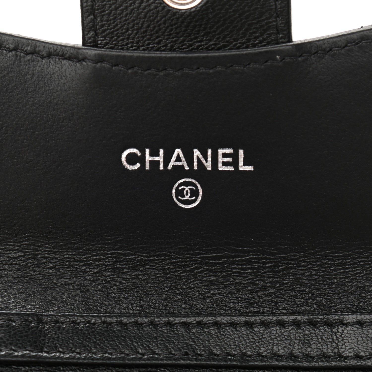 Chanel Lambskin Quilted Flap Card Holder On Chain So Black 6 of 12