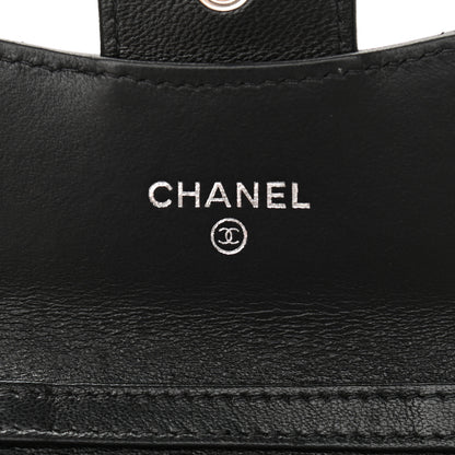 Chanel Lambskin Quilted Flap Card Holder On Chain So Black 6 of 12