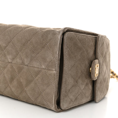 Chanel Suede Quilted Medium Chanel 25 Handbag Dark Grey 11 of 12