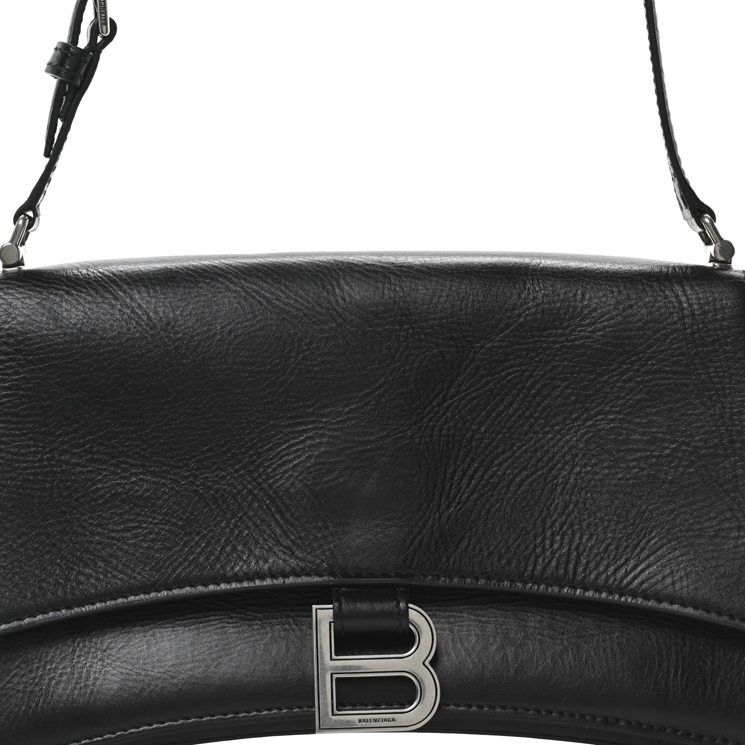 Balenciaga Paper Calfskin Small Crush Sling Bag Black 7 of 9