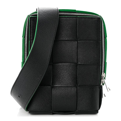 Bottega Veneta Calfskin Intrecciato Mini Cassette Sling Bag Black Parakeet 1 of 9