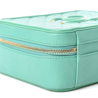 Chanel Caviar Quilted Medium CC Filigree Vanity Case Green 5 of 26