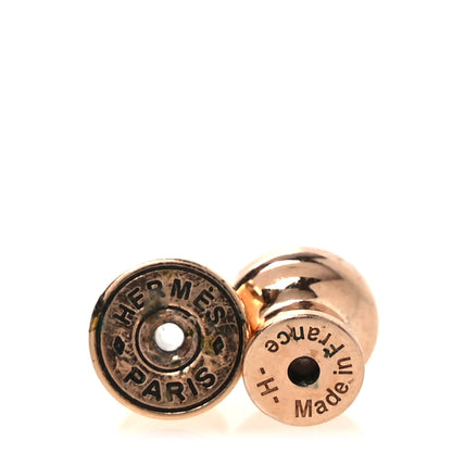 Hermes Rose Gold Lacquered Mini Pop H Earrings Black 4 of 5