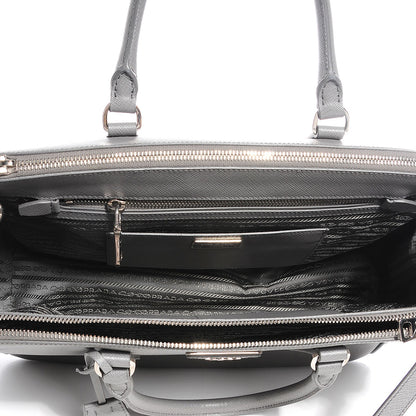 Prada Saffiano Lux Medium Double Zip Tote Marmo 6 of 11