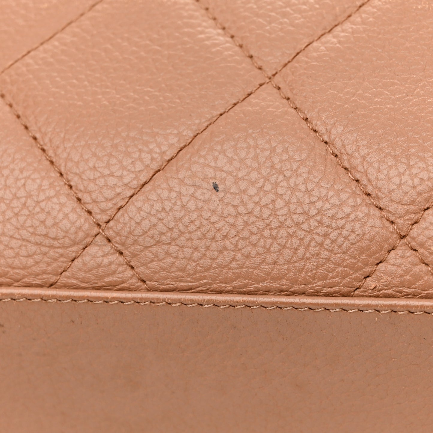 Calfskin Quilted Large Bowler Beige Black